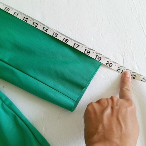 J.CREW Sheath Dress Size 12 Green 3/4 Sleeve Tulle Hem $198 H2851 New Classic - Picture 11 of 12